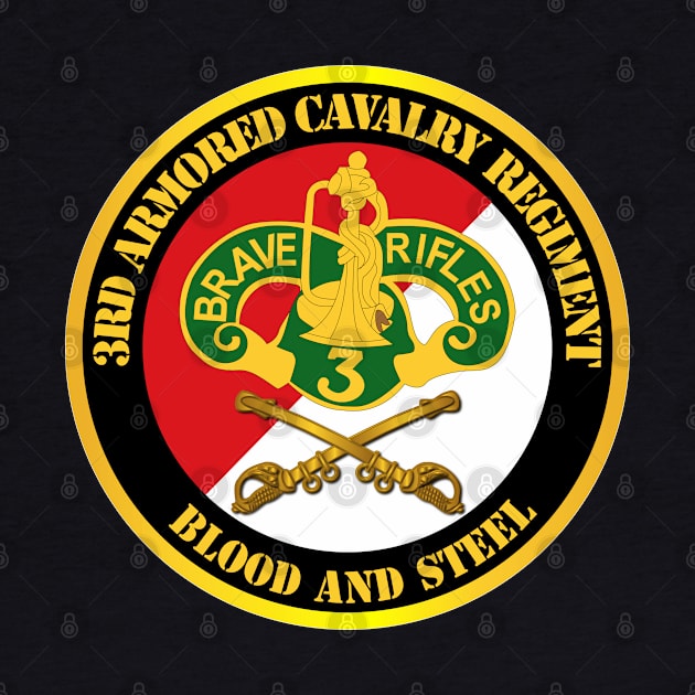 3rd Armored Cavalry Regiment DUI - Red White - Blood and Steel by twix123844